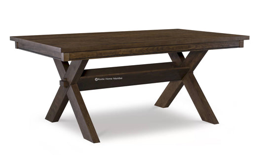 Cross Legs 6 Seater Dining Table Set