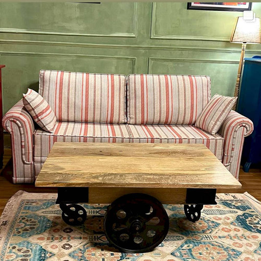 Simeon 3 Seater Upholstered Sofa Bed