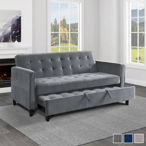 Derick 3 Seater Upholstered Sofa Bed