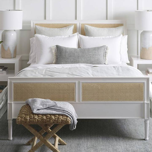 Gracie Wooden Rattan Bed