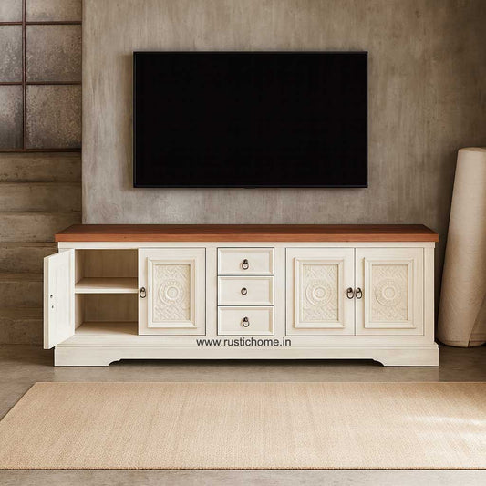 Aurelia Carved Door Tv Cabinet