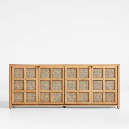 Oakwave Rattan Storage Cabinet