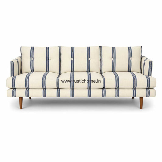 Solna Linen Blue Stripe Sofa