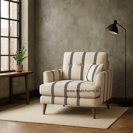 Solna Linen Black Stripe Sofa