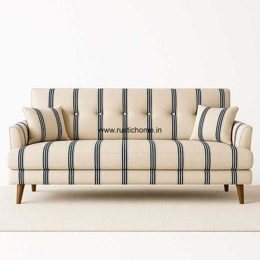 Solna Linen Black Stripe Sofa