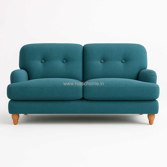 Moris Fabric Comfy Linen Teal Sofa