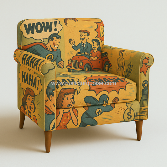 cartoon Printed Accent Chair