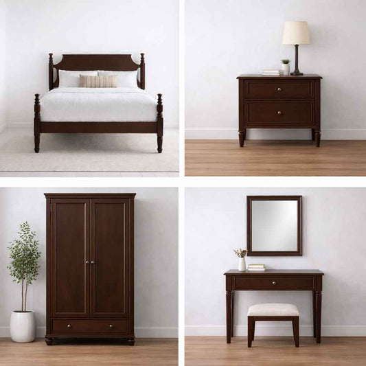 Classic Dark Wood Bedroom set