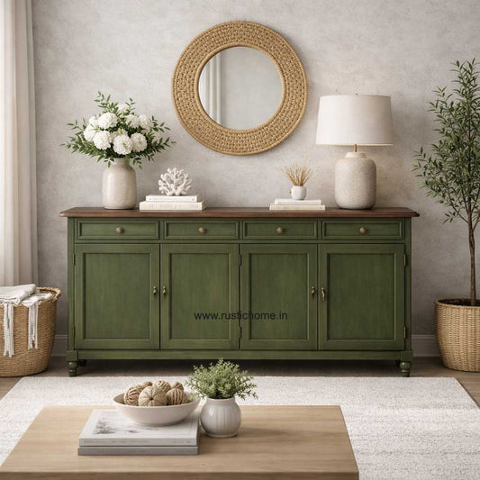 Nest Olive Green 4 Door Storage Cabinet