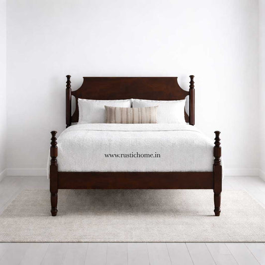 Classic Dark Wood Bed