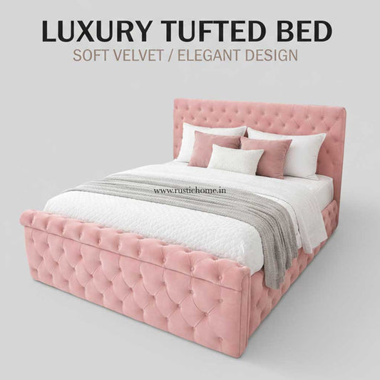 Luxury Tufted Upholstered Hydraulic Storage Bed