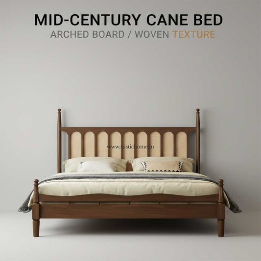 Mid Century Cane Bed