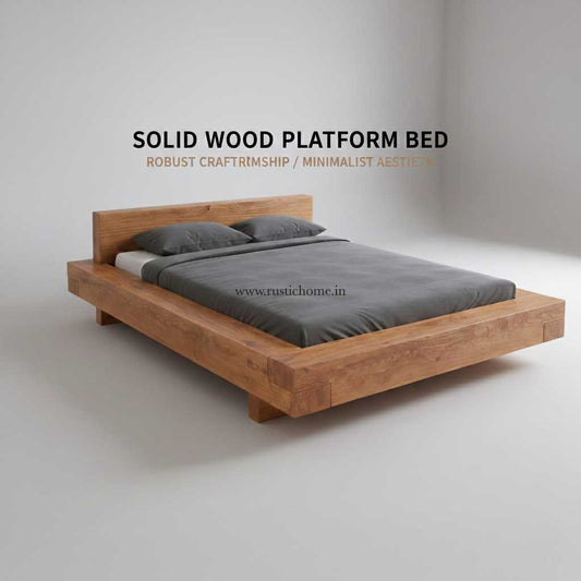 Solid Wood Plateform Bed