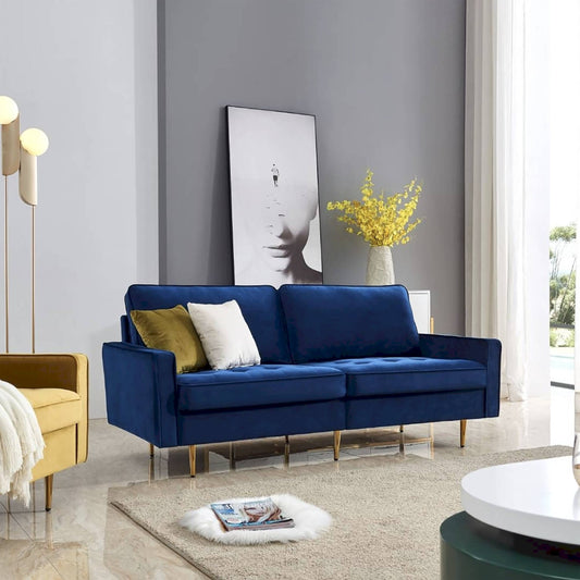 Rowland suede Square Arm Sofa