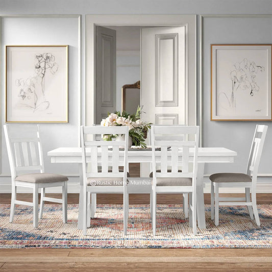 Denzel  Cross Legs 6 Seater Dining table Set
