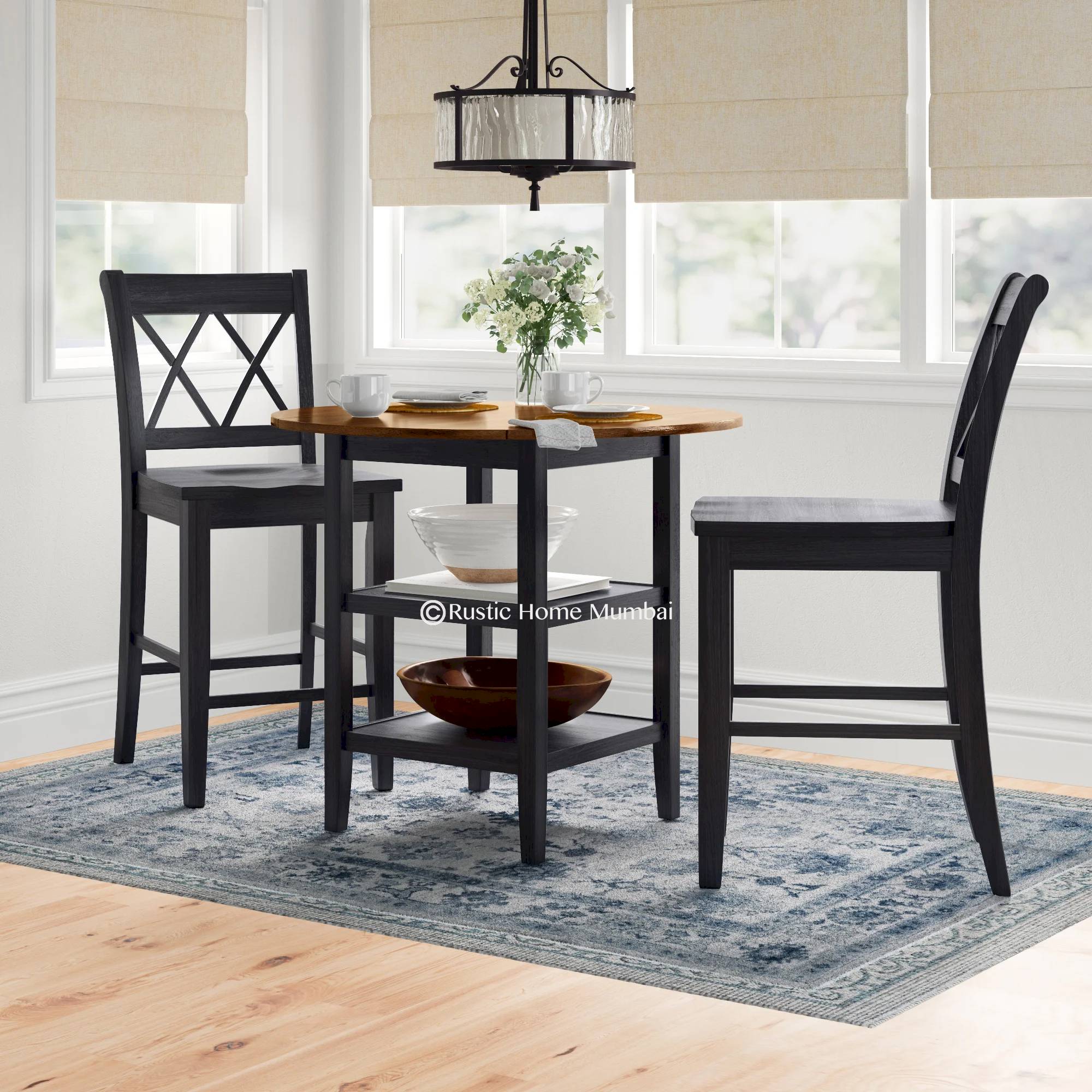 Aleana 2 Seater Bar Table Set – Rustic Home