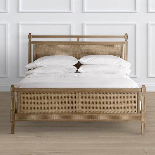 Goodson Wooden Rattan Bed