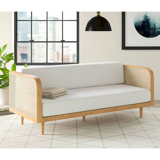 Rattan Wooden 3 Seater Sofa