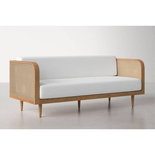 Rattan Wooden 3 Seater Sofa