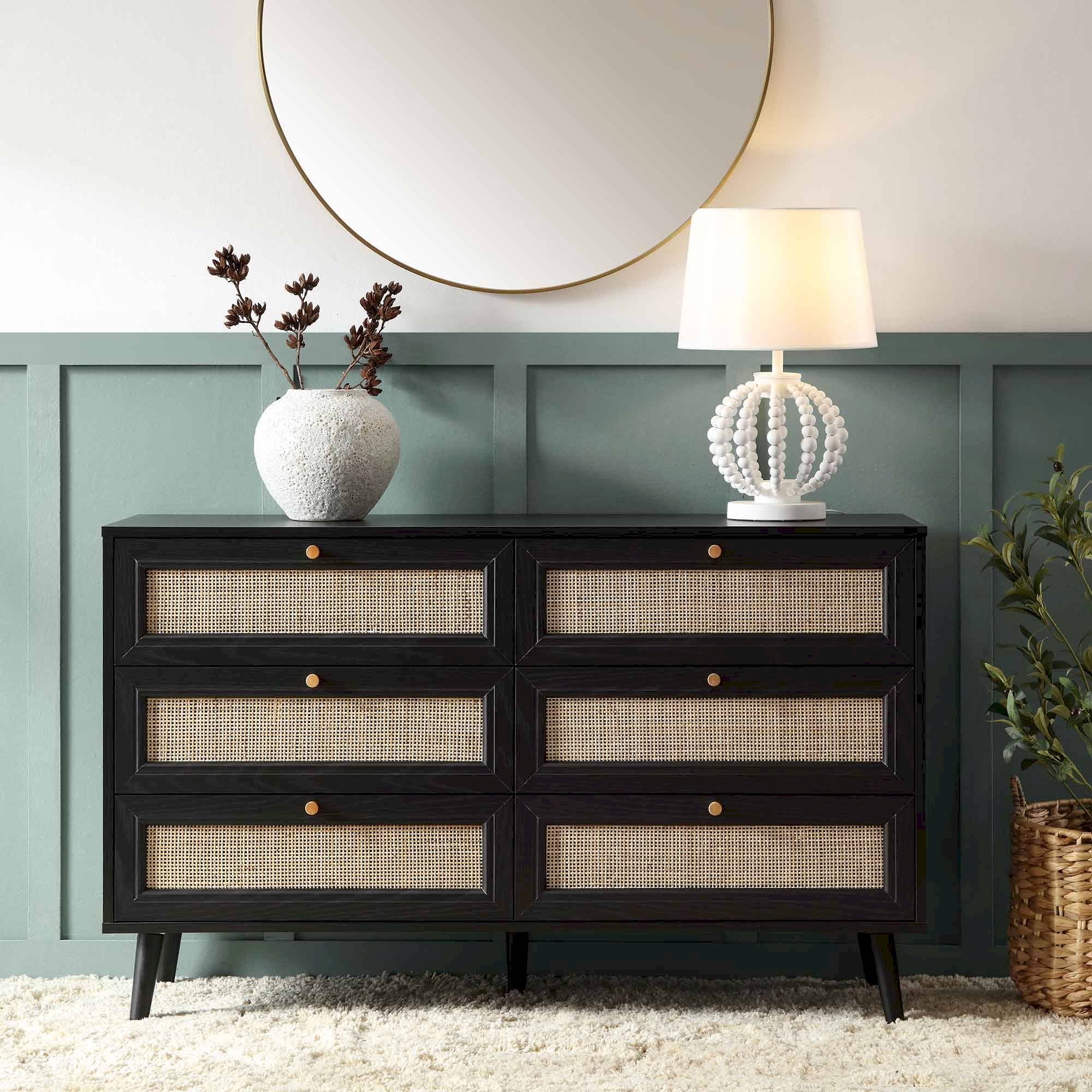 Cornette Rattan Six Drawer Chest of Drawers – Rustic Home