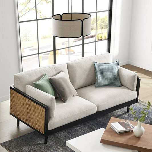 Rustic Rattan 3 Seater  Sofa