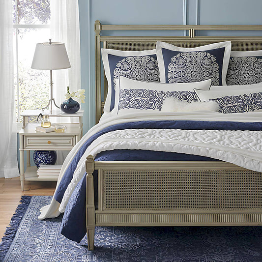 Goodson Wooden Rattan Bed