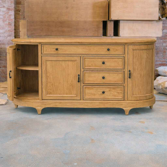 Rustic bloom Carved Storage Cabinet