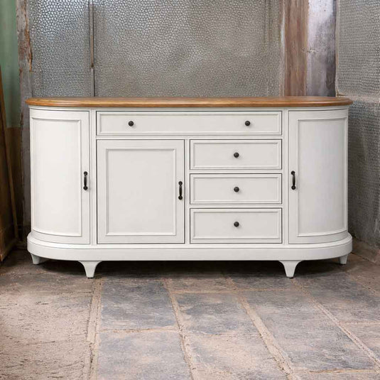 Rustic bloom Carved Storage Cabinet