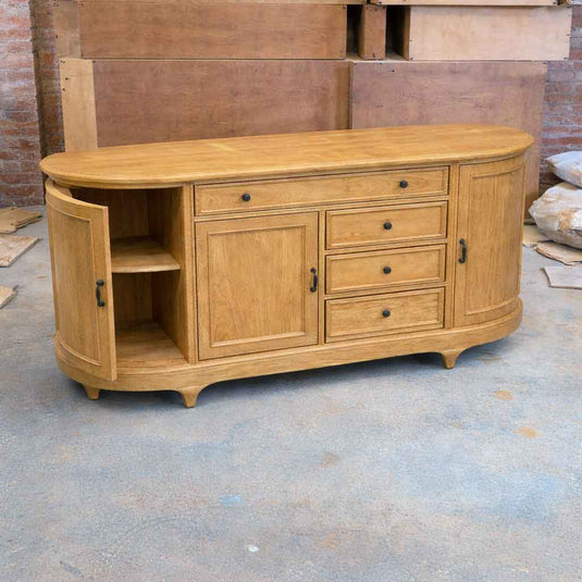 Rustic bloom Carved Storage Cabinet