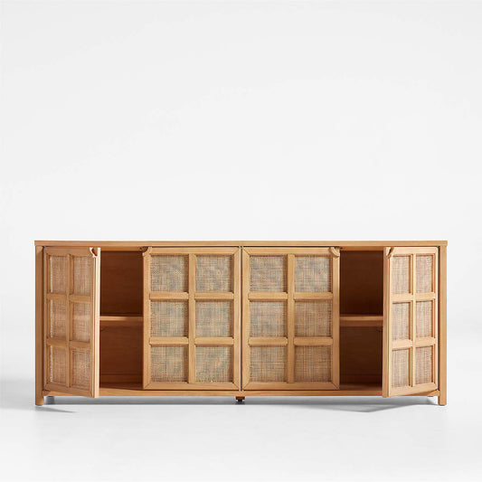 Oakwave Rattan Storage Cabinet