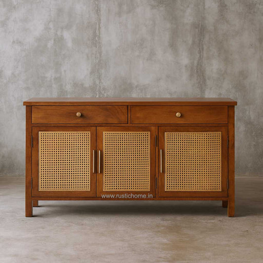 CasaCraft Rattan Storage Cabinet