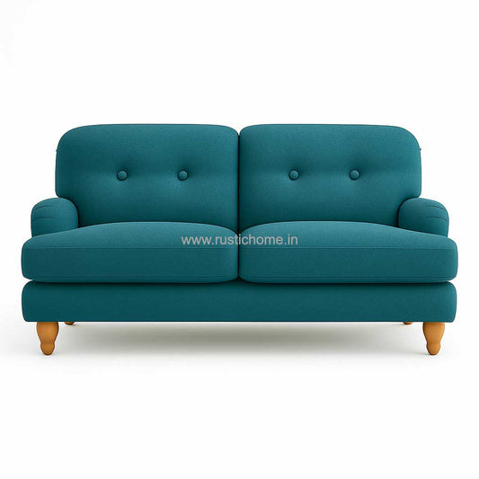 Moris Fabric Comfy Linen Teal Sofa