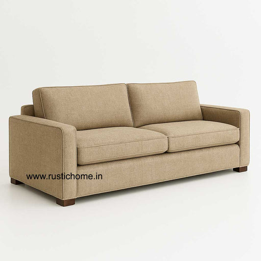 Aisha Fabric Linen Beige  Three seater Sofa