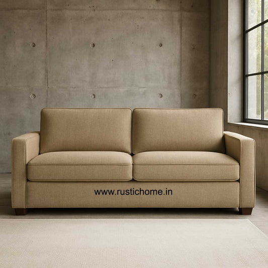 Aisha Fabric Linen Beige  Three seater Sofa