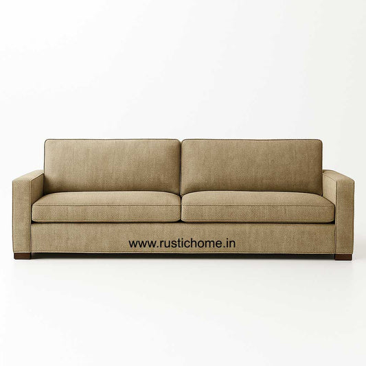 Aisha Fabric Linen Beige  Three seater Sofa