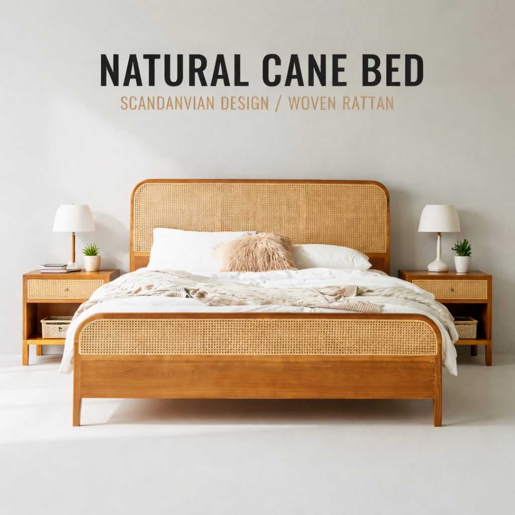 Natural Cane Bed – Rustic Home