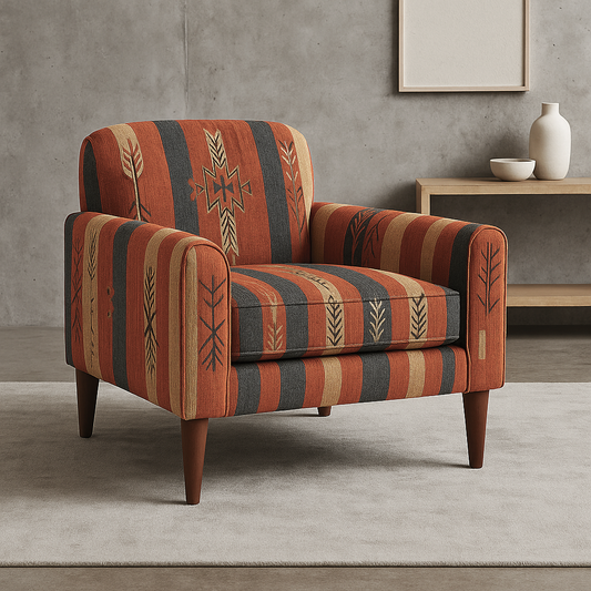 Cairo Rug tribal  Printed Accent Chair