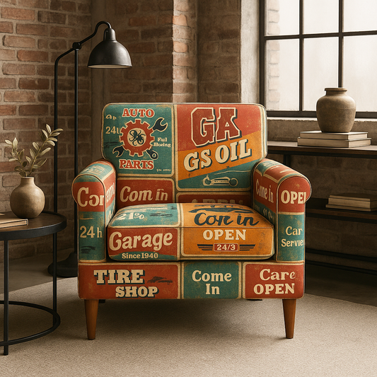 garage printed Accent Chair