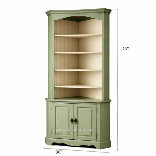 Hearthwood Corner Storage Book Cabinet