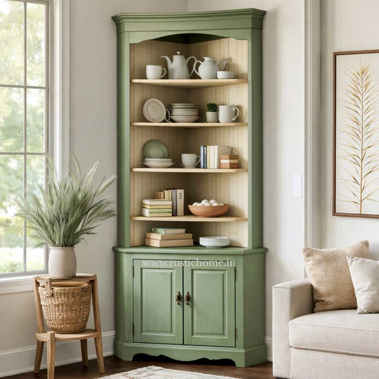 Hearthwood Corner Storage Book Cabinet