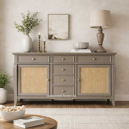 Novara Rattan Storage Cabinet