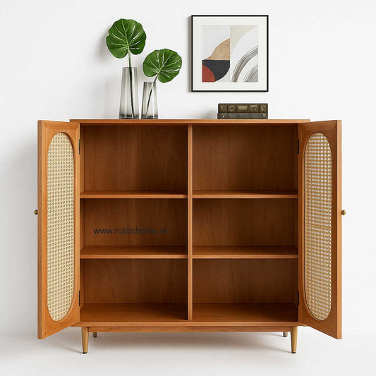 Mason Rattan  Storage Cabinet