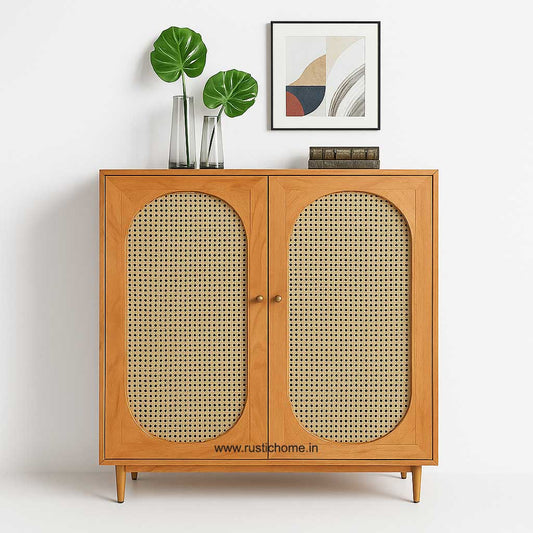 Mason Rattan  Storage Cabinet