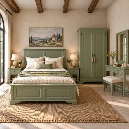 The Coastal Haven Blue Poster Bed Room set