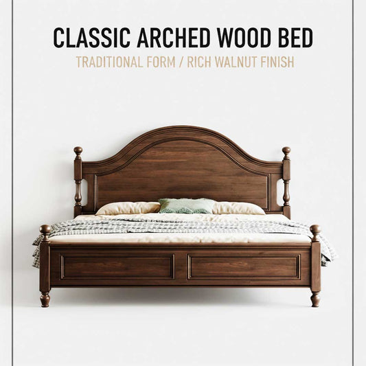 Classic Arched Wood Bed