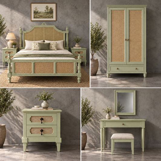 The Sagewood Cane Bedroom set